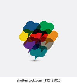 Big speech bubble from smaller speech bubbles