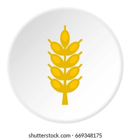Big spike icon in flat circle isolated on white vector illustration for web