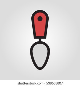 Big spoon icon in trendy flat style isolated on grey background. Kitchen symbol for your design, logo, UI. Vector illustration, EPS10.
