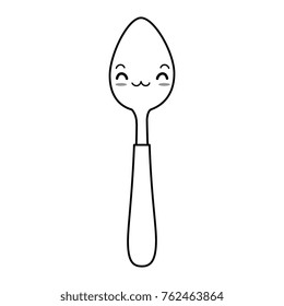 big spoon kawaii character