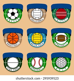 Big Sport badge template collection