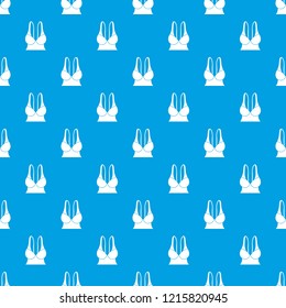 Big sports bra pattern vector seamless blue repeat for any use