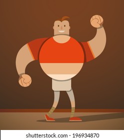 Big sportsman, vector 