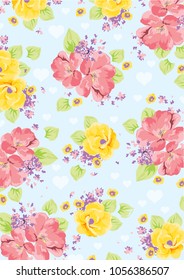 Big spring flower pattern design
