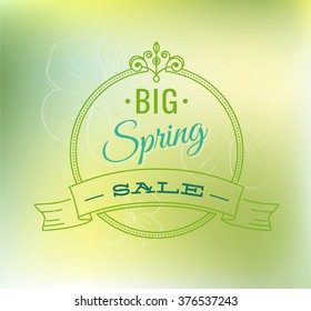 Big spring sale typography poster - Vector illustration. All elements can be edited to fit your layout.Sale background. Big sale. Sale tag. Sale poster.Eps 10