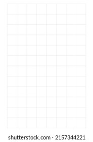 Big squared (1 inch) paper page . Real a4 dimensions for print. Light blue grid paper pattern background vector illustration. School notebook exercise sheet. 