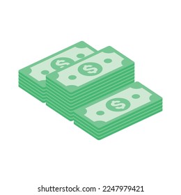 Big stacked pile of cash.