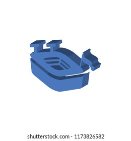 Big stadium isometric left top view 3D icon
