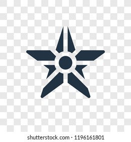 Big Starfish vector icon isolated on transparent background, Big Starfish transparency logo concept