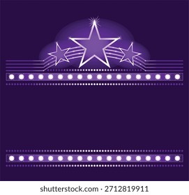 Big stars over place vector Design for your text