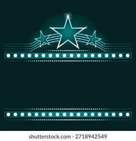 Big stars over place vector Design for your text