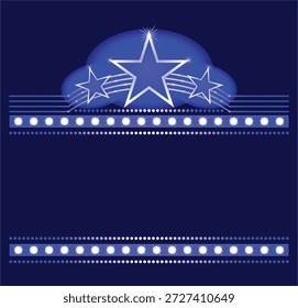 Grandes estrelas sobre vetor de lugar Design para o seu texto