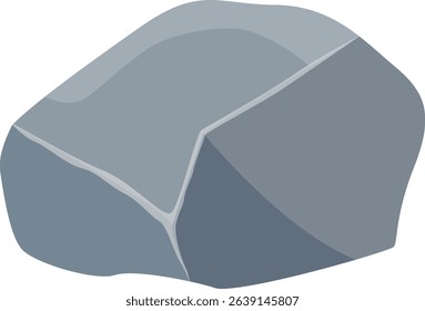Big Stone Mountain with Cartoon Design. Vector Illustration Isolated on White background