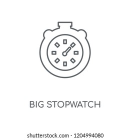 Big Stopwatch linear icon. Big Stopwatch concept stroke symbol design. Thin graphic elements vector illustration, outline pattern on a white background, eps 10.