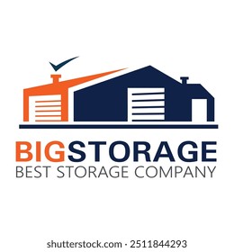 Big storage logo design template. Warehouse logo for business.