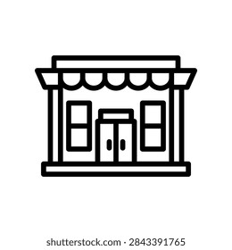 Big Store Icon Outline Vector Illustration