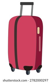 Big suitcase isolated on white background