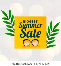 big summer sale background with glass wear