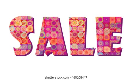  Big summer sale sticker over pink background