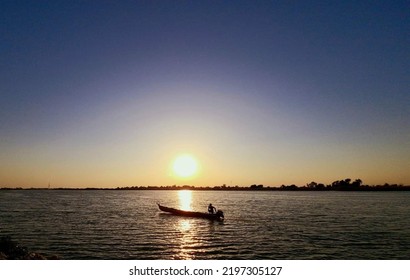 THE BIG SUN AND THE BOAT TAKES HIS ROAD