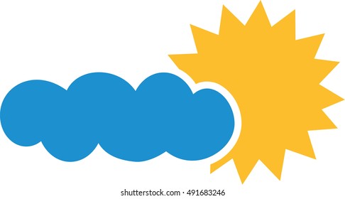 Big sun and dark cloud - overcast