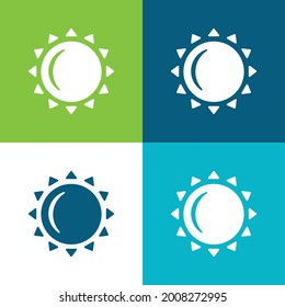 Big Sun Flat four color minimal icon set
