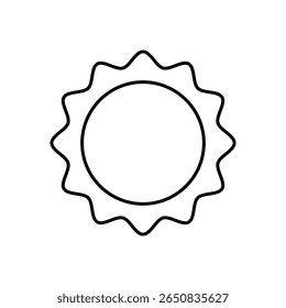 Big Sun Shining Star Energy Line Icon