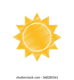 BIG SUN - Vector illustration graphic - Summertime | Scribble Summer Sun