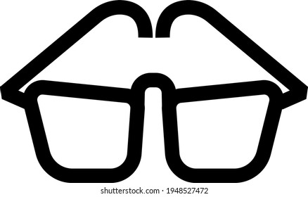 Big sunglasses vector illustration on a white background