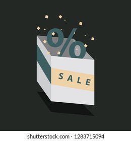 Big super sale. Emblems in shape of round bomb, tags with threads, and rectangular cards vector illustrations.