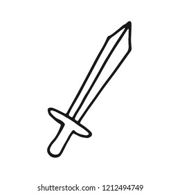 big sword combat weapon icon. sketch isolated.