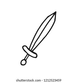 big sword combat weapon icon. sketch isolated.