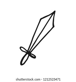 big sword combat weapon icon. sketch isolated.