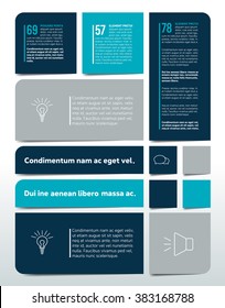 Big Table, Chart, Schedule, Text Banner, Tab Template. Infographics Elements.