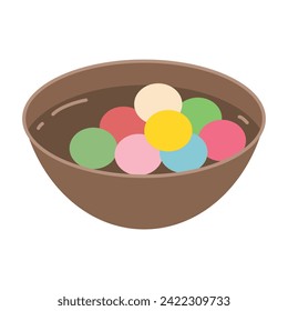 Big Tangyuan in a Bowl. Traditional Chinese Lantern Festival