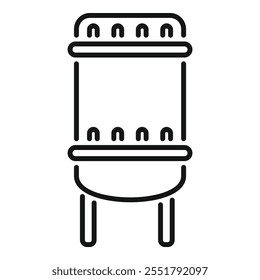 Big tank for beer brewing process icon outline vector. Craft beer production symbol, brewery factory equipment, making alcohol drink