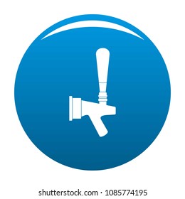 Big tap icon. Simple illustration of big tap vector icon for any design blue