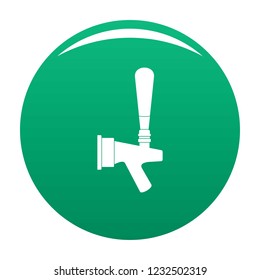 Big tap icon. Simple illustration of big tap vector icon for any design green