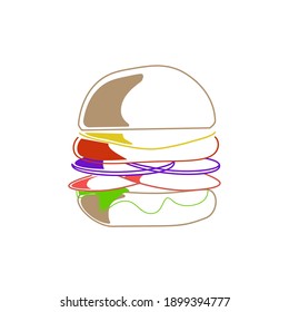 Big tasty burger. Minimal design.