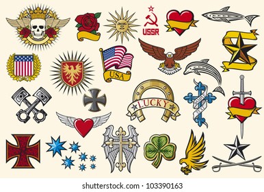 big tattoo collection (set of symbols)