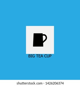 big tea cup icon sign signifier vector