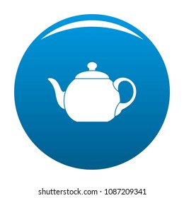 Big teapot icon. Simple illustration of big teapot vector icon for any design blue