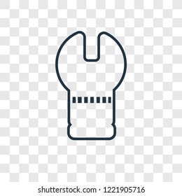 Big Telescope concept vector linear icon isolated on transparent background, Big Telescope concept transparency concept in outline style