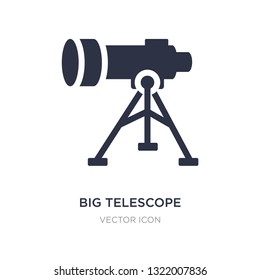 big telescope icon on white background. Simple element illustration from Astronomy concept. big telescope sign icon symbol design.