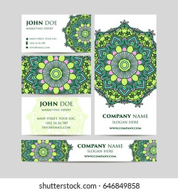 Big templates set. Business cards, invitations and banners. Oriental design Layout. Vintage decorative elements. Islam, Arabic, Indian, moroccan,spain, turkish, pakistan, motifs.