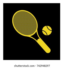 Big tennis icon vector