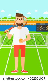 Big tennis player.