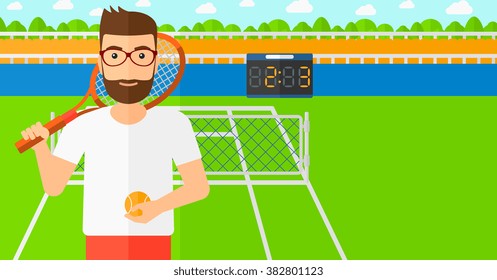 Big tennis player.
