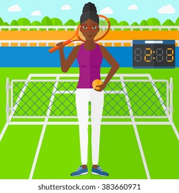 Big tennis player.
