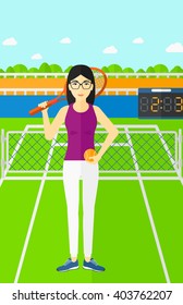 Big tennis player.